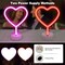 Summer Heart Neon Signs – 2-Pack Pink LED Heart Lights, Battery or USB Powered Neon Lamp for Bedroom, Party, and Room Decor